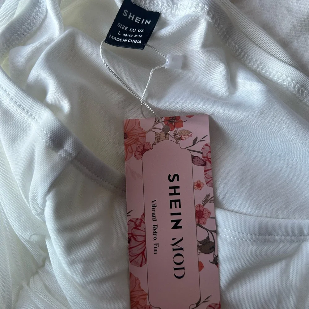 White Ruched Skirt